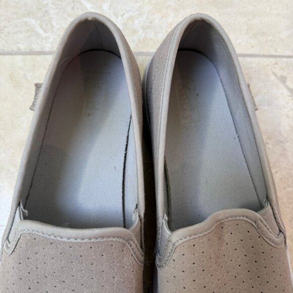 Womens Keds Double Decker Perf Suede Slip On Sneaker, Size 9.5B, Taupe - Picture 5 of 11